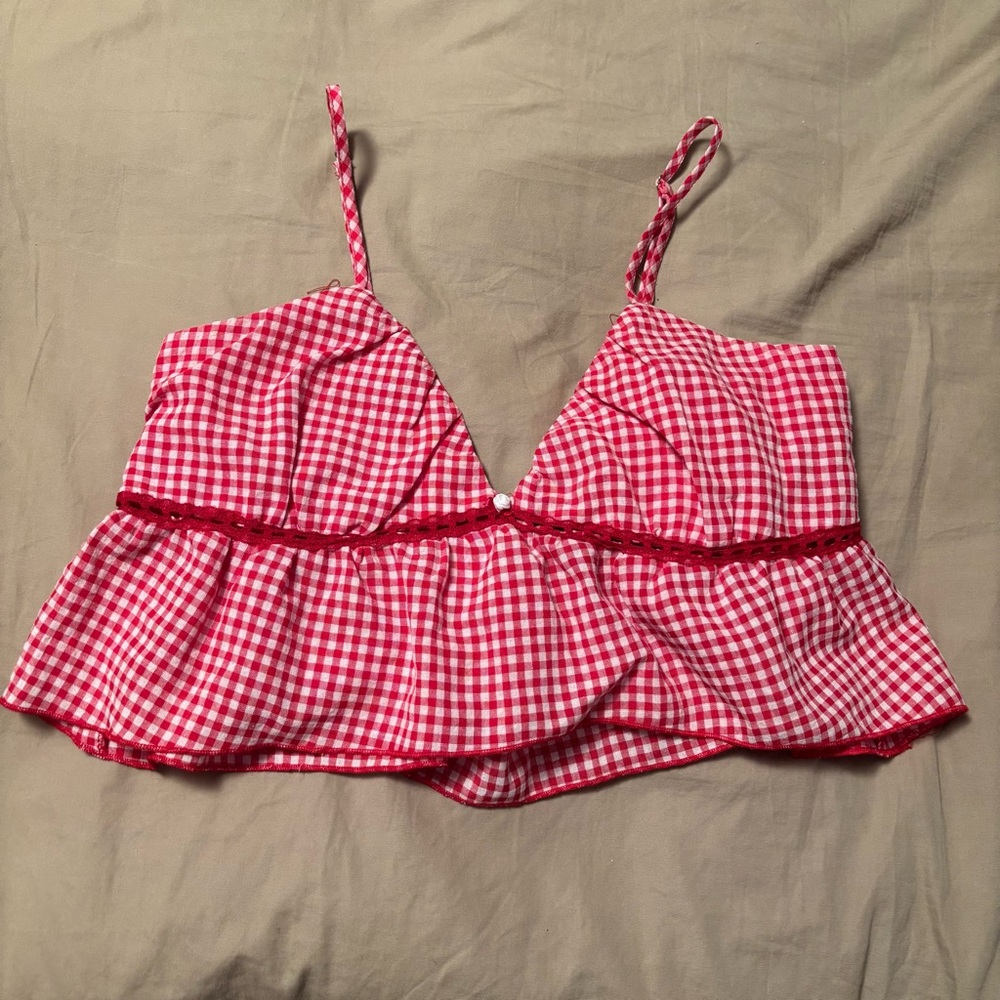 PacSun Red Gingham Tank Top